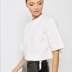 Adidas Original — Cropped Cream Sweater — Size Medium